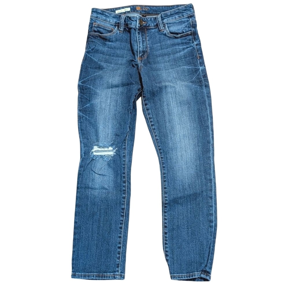 Kut From The Kloth Jeans 4‎ Reese Ankle Straight Leg Ripped Slim Stretch